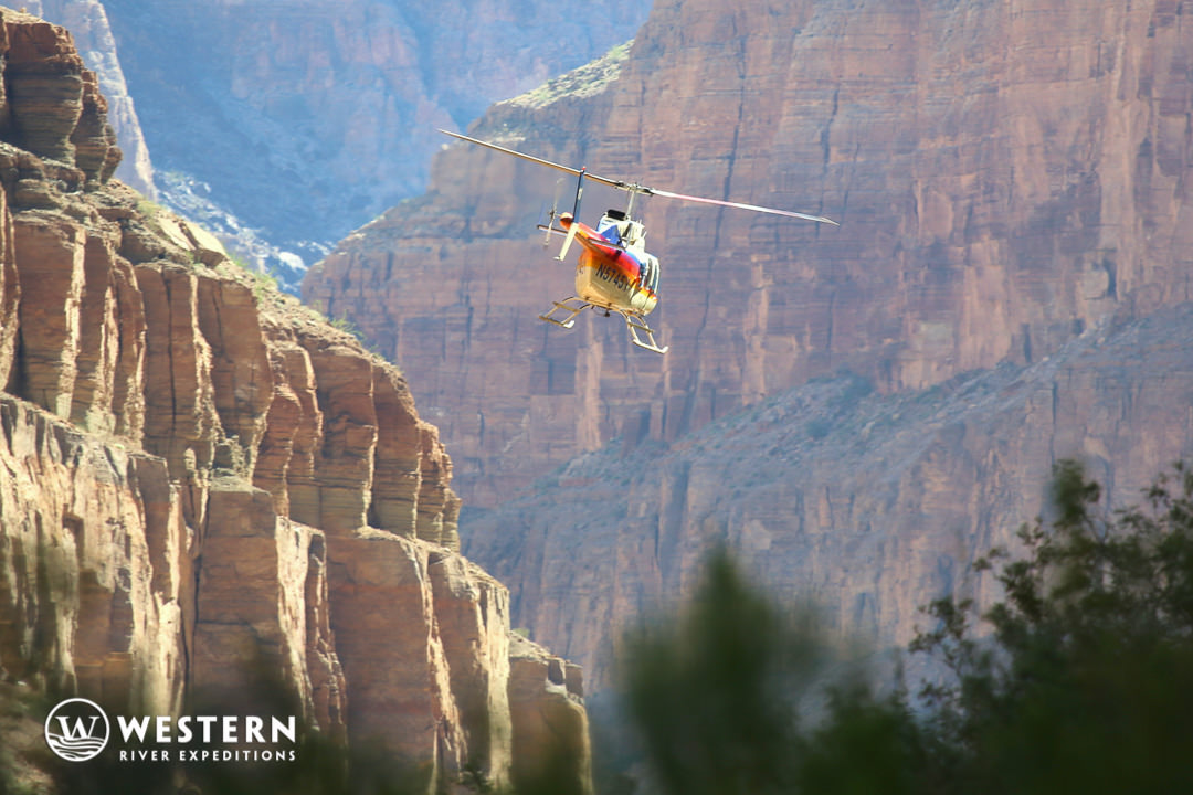 Helicopter into Grand Canyon