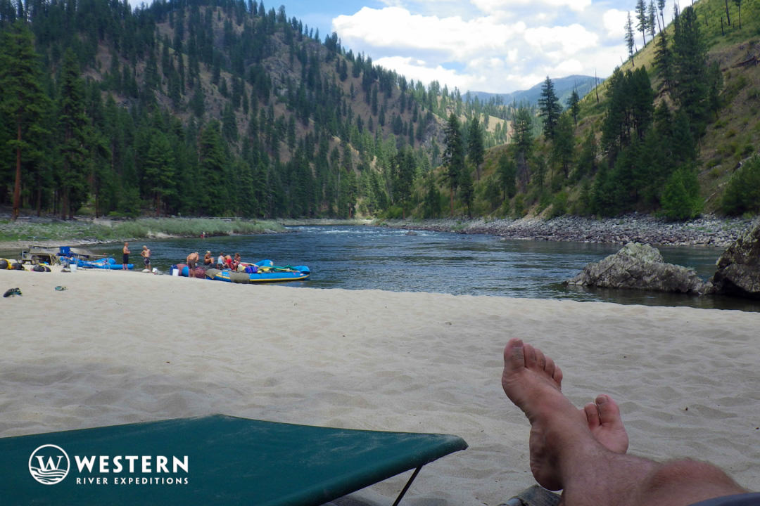 Relaxing on the on the Main Salmon River