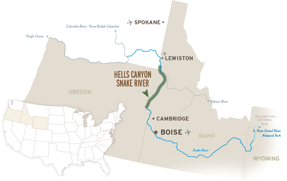 Snake River Idaho Map Snake River Whitewater Rafting In Idaho