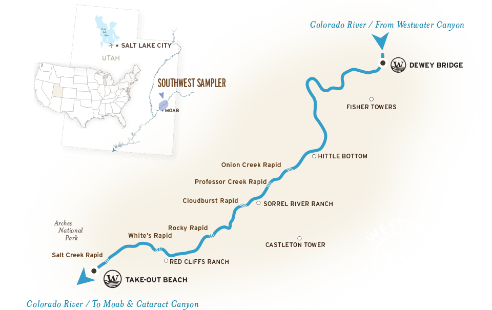 Colorado River Moab Map Map Of Castle Valley And The Colorado River